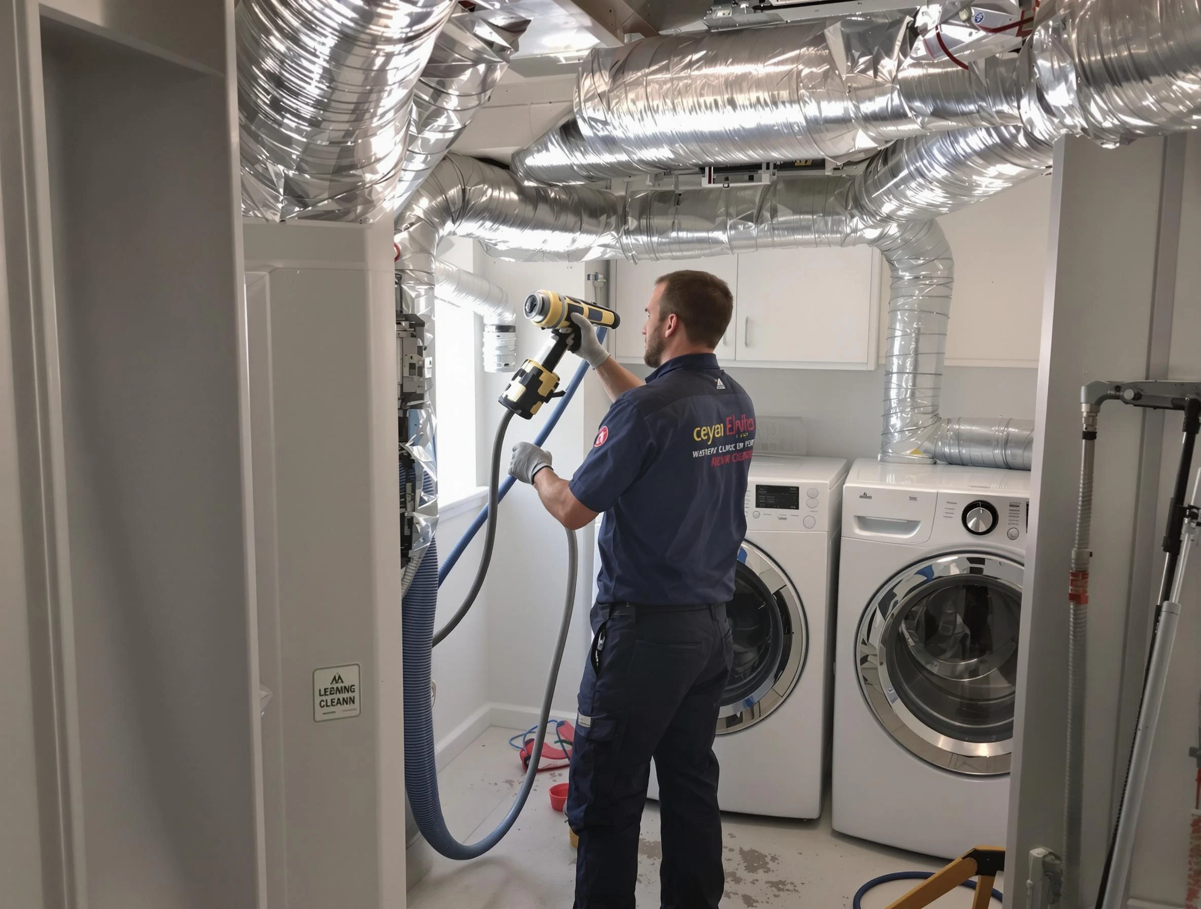 Duluth Dryer Vent Cleaning specialist using advanced equipment for thorough duct cleaning in Duluth